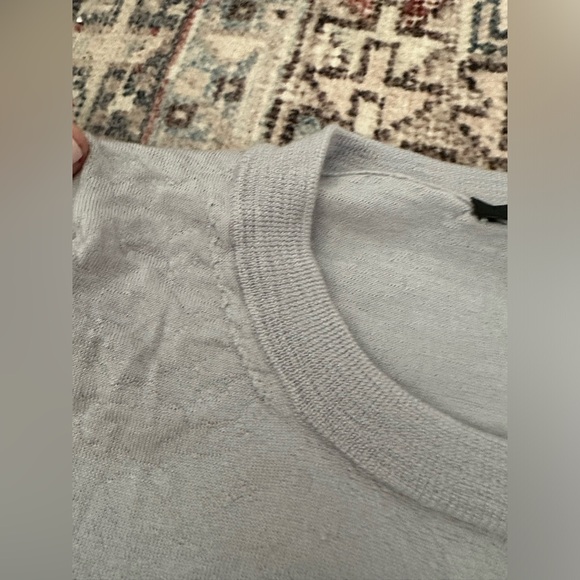 Pale blue / periwinkle 3/4 sleeved crewneck sweater from JCrew - Picture 3 of 6